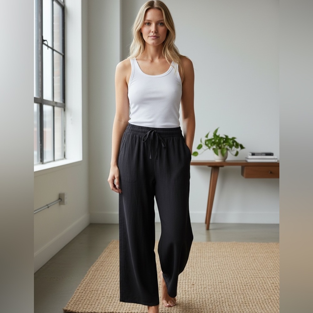 Sneak Peek Navy Wide Leg Pants